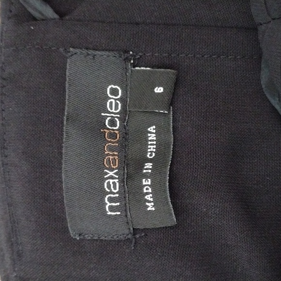 Max and Cleo Strapless Black Silk Mini Dress with Bodice Boning Size 6 - Picture 10 of 11